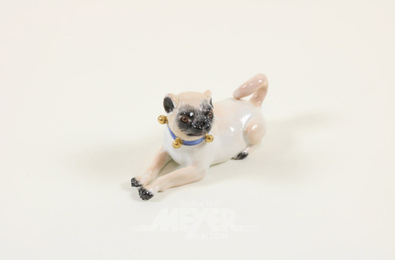 kl. Porz--Figur, MEISSEN ''Mops''