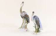 Porz.-Figurenpaar ''Fischreiher'',