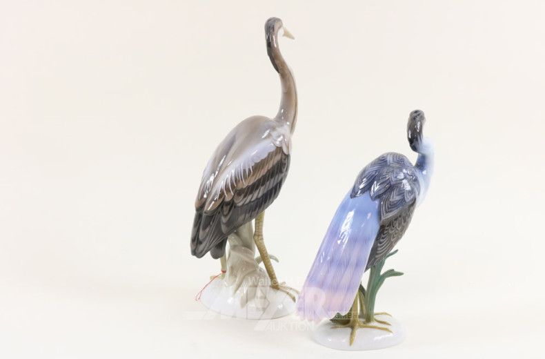 Porz.-Figurenpaar ''Fischreiher'',