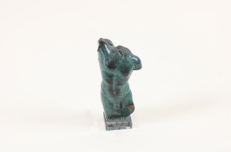 kl. Bronze-Skulptur männl. Torso''
