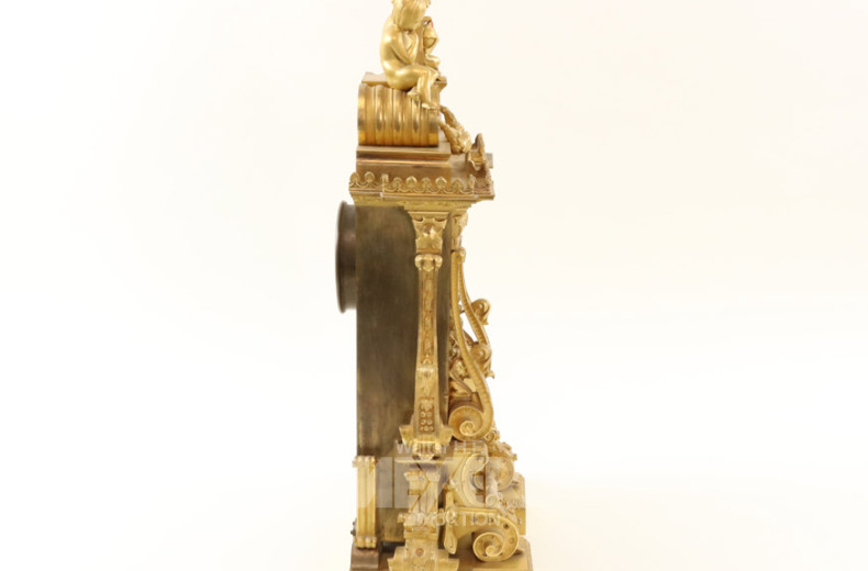 Pendule, Bronze, feuervergoldet