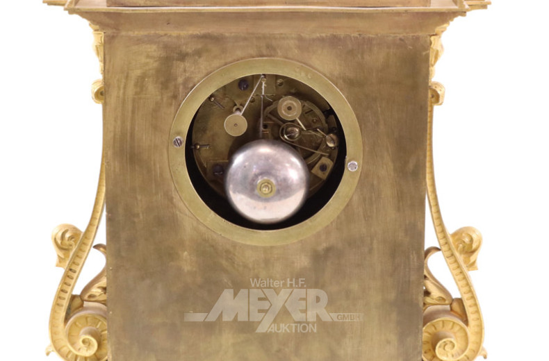 Pendule, Bronze, feuervergoldet