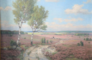 Gemälde ''Auf blühender Heide''