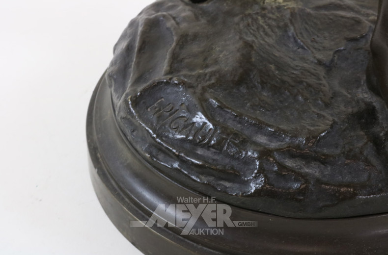 gr. Bronzeskulptur, ''Fischer''