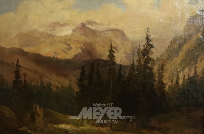 kl. Gemälde ''Gebirgslandschaft''