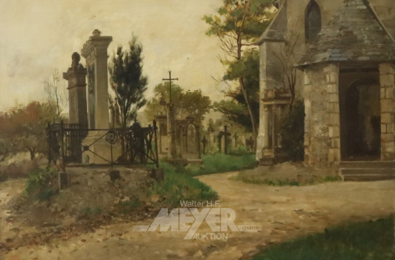 Gemälde, ''Friedhof'',
