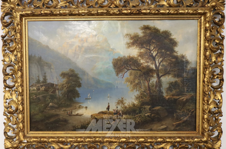 gr. Gemälde ''Romantische Landschaft''