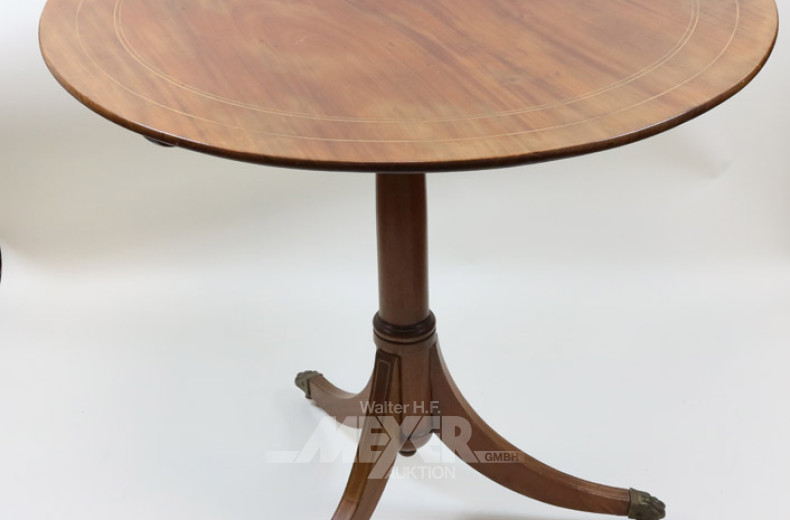 runder Salontisch, Mahagoni mit