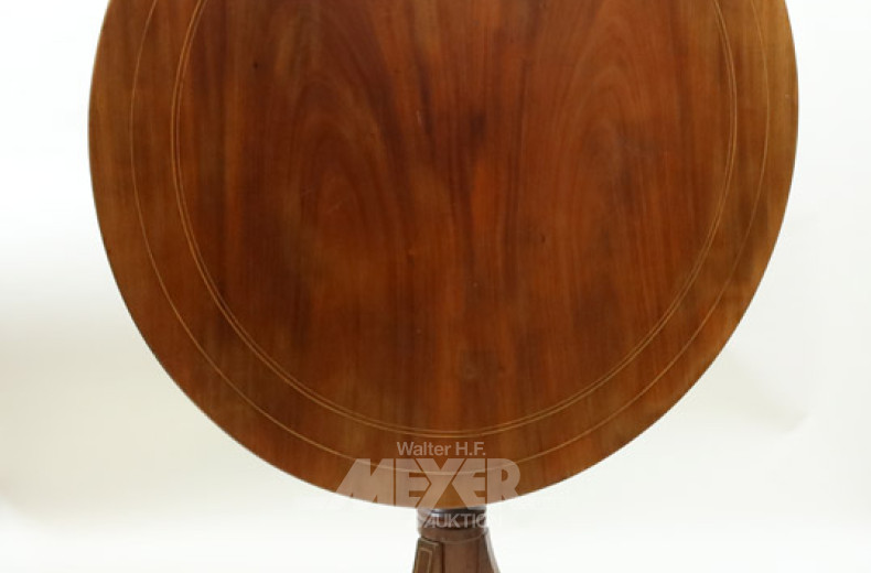 runder Salontisch, Mahagoni mit