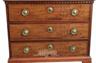 Kommode, 19 Jh., Mahagoni, 3-zügig