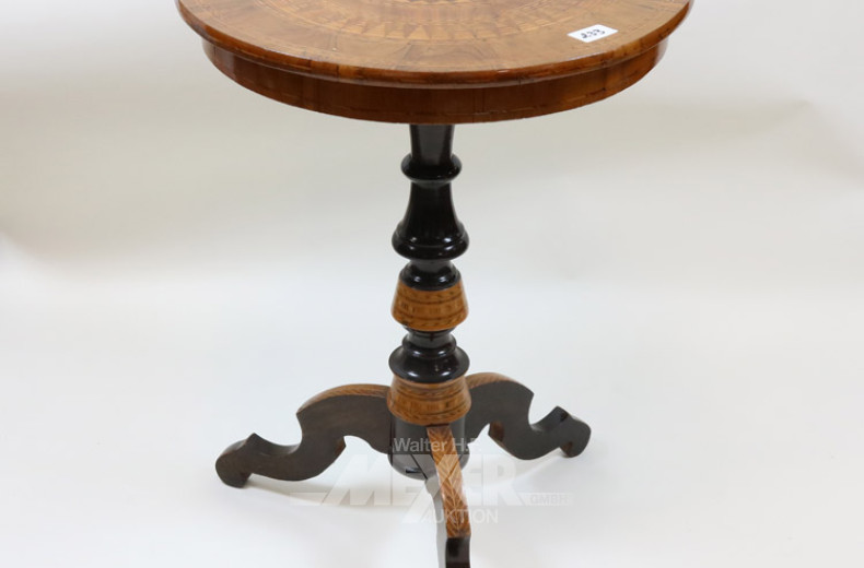 kl. runder Beistelltisch, 19 Jh.,