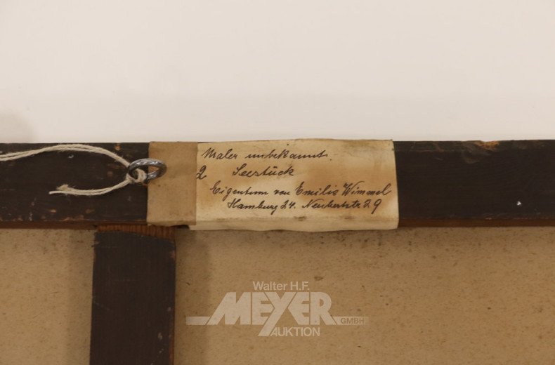 Gemälde ''Havarie vor felsiger Küste''