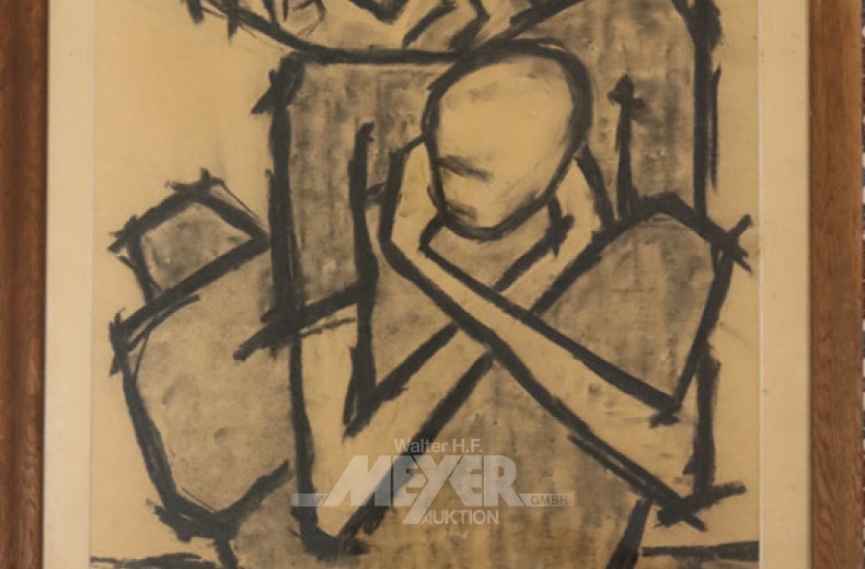 Zeichnung, ''Maria mit Kind''