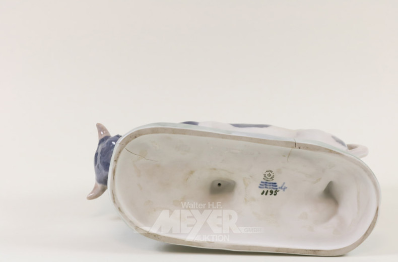 gr. Porzellanfigur, ''Bulle'',