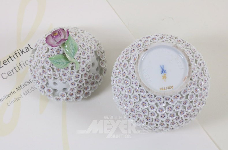 Porz.-Potpourri-Dose, MEISSEN,