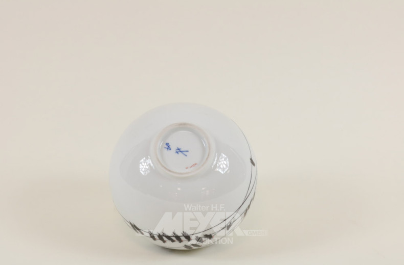 Porz.-Kugel-Deckeldose, MEISSEN,