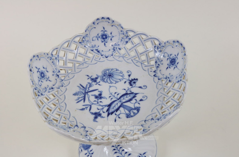 Porz.-Fußschale, MEISSEN, Zwiebelmuster