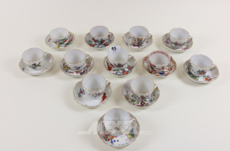 12 Porz.-Sammel-Mokkatassen, MEISSEN