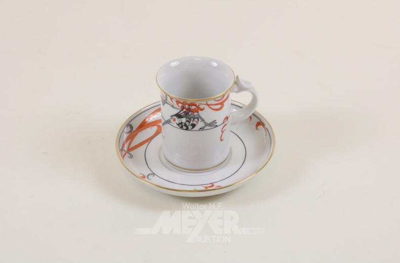 3 versch. mod. Porz.-Sammeltassen,