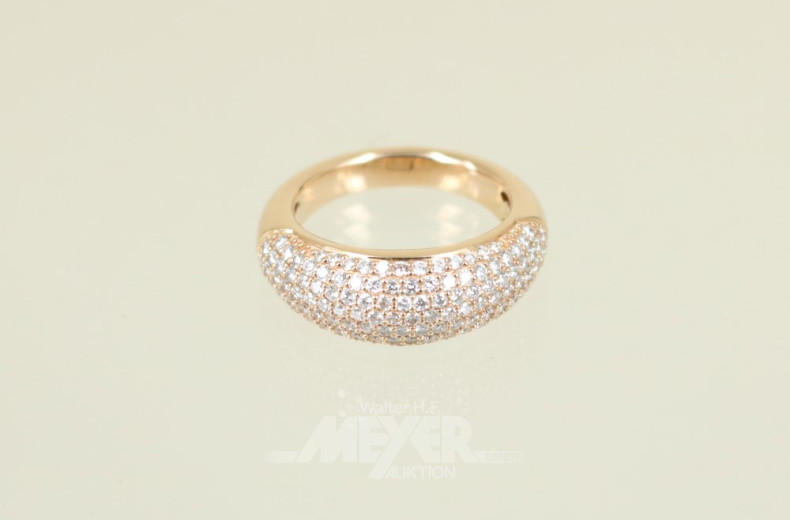 Bandring, 750er Roségold, besetzt mit