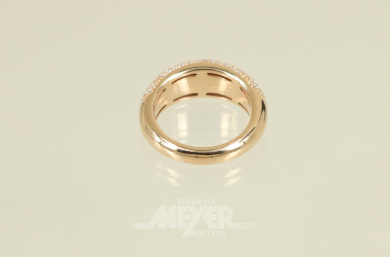 Bandring, 750er Roségold, besetzt mit