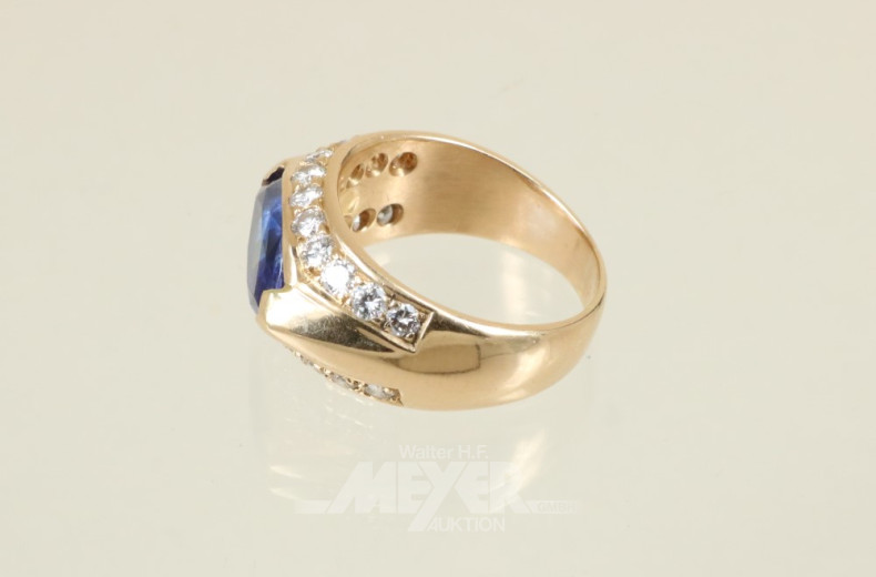 Damenring, 750er GG, besetzt mit