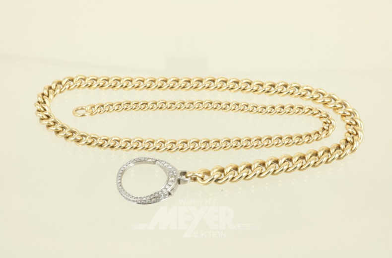 Collier-Kette, 750er GG, ca. 62 g.,