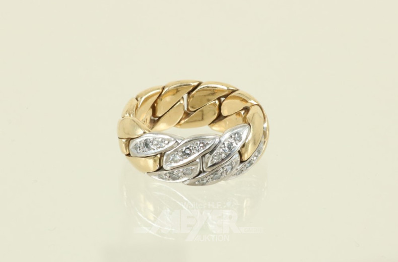 Kettenring, 750er GG/WG, ca. 14 g.,