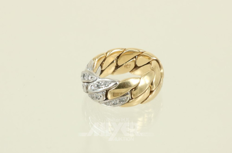 Kettenring, 750er GG/WG, ca. 14 g.,