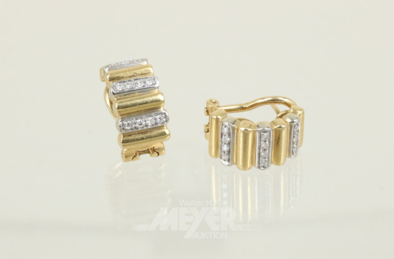 Paar kl. Creolen, 750er GG, mit kl.