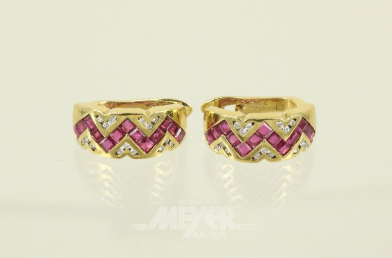 Paar kl. Creolen, 750er GG, ca. 7,8 g.,