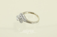 Ring, 750er WG, mit 1 kl. Brillanten