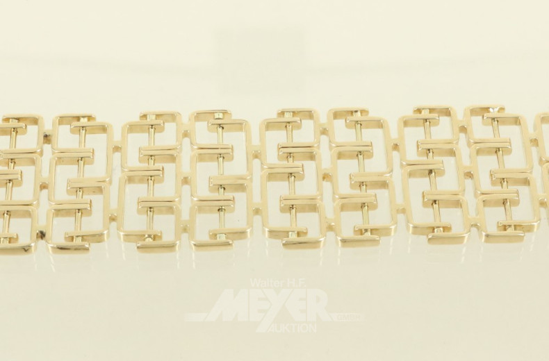 breites Gliederarmband, 585er GG,