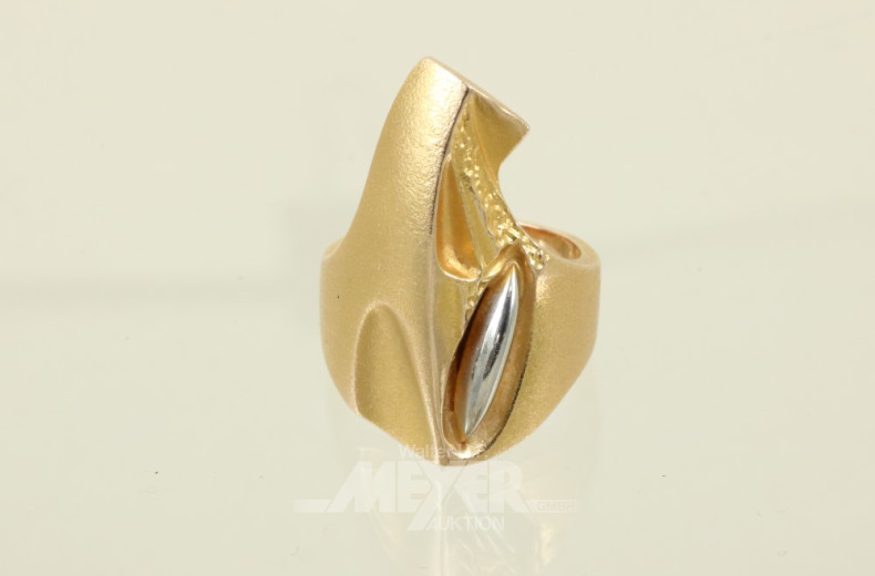 Damenring, 585er GG, ca. 12,5 g.,