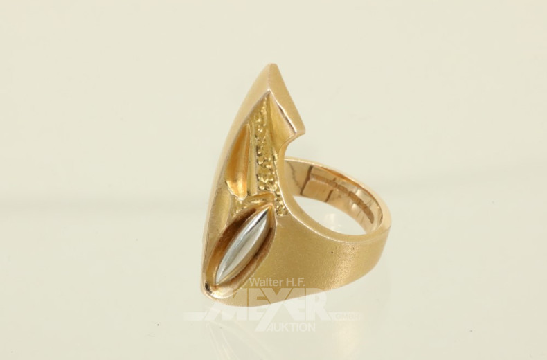 Damenring, 585er GG, ca. 12,5 g.,