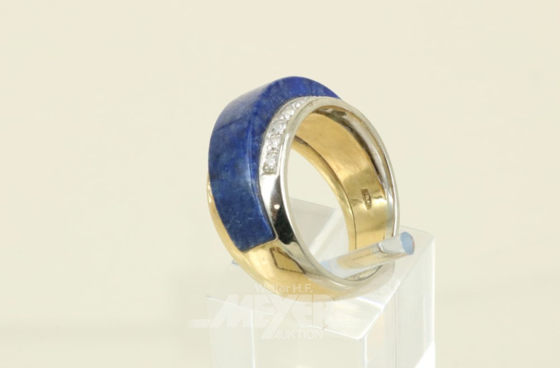 Damenring, 750er GG, besetzt mit