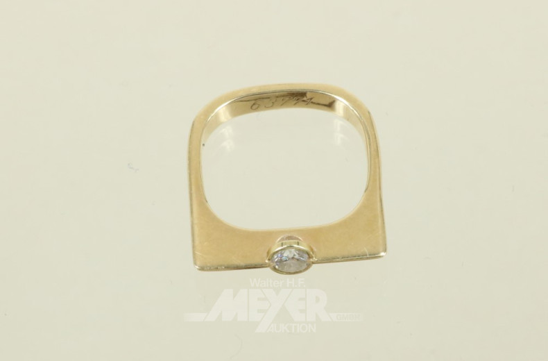 Damenring, 585er GG, besetzt mit