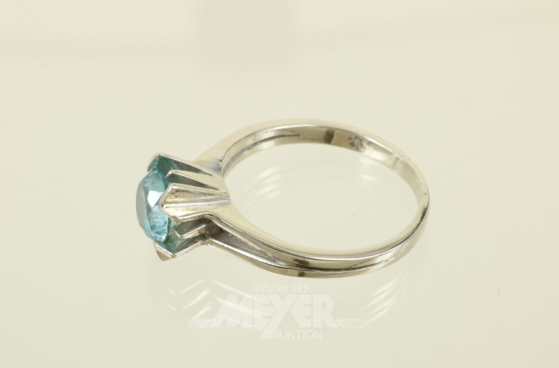 Damenring, 585er WG, besetzt mit