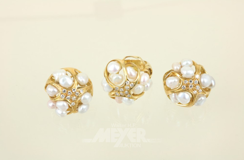 Ring, 750er GG, ca. 28,2 g., besetzt