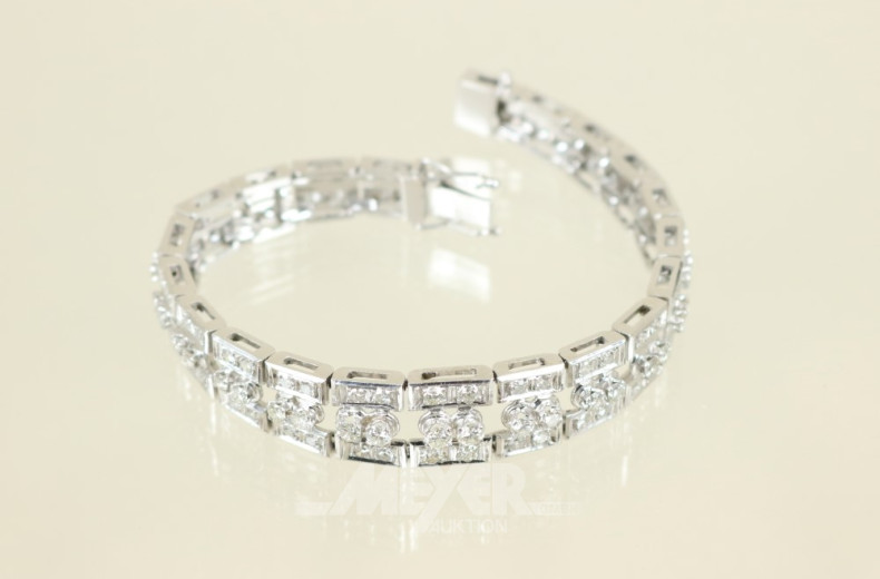 Gliederarmband, 750er WG, ca. 114 kl.