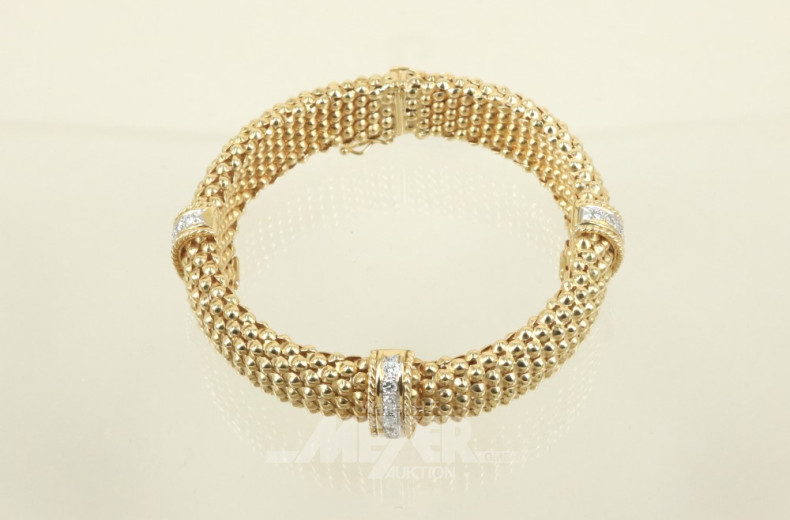 Armband, 750er GG, ca. 38 g., besetzt