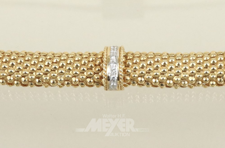 Armband, 750er GG, ca. 38 g., besetzt