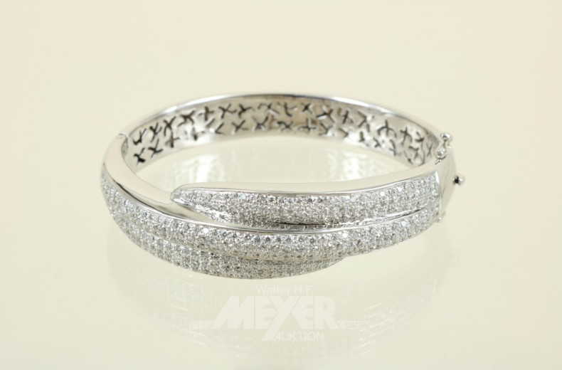 Armreif, 750er WG, ca. 61 g.,