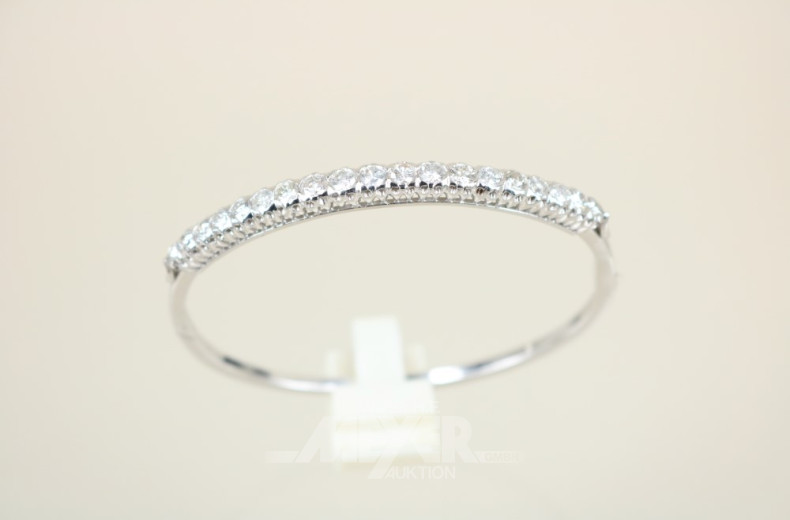 Armreif, 585er WG (ungestempelt) besetzt