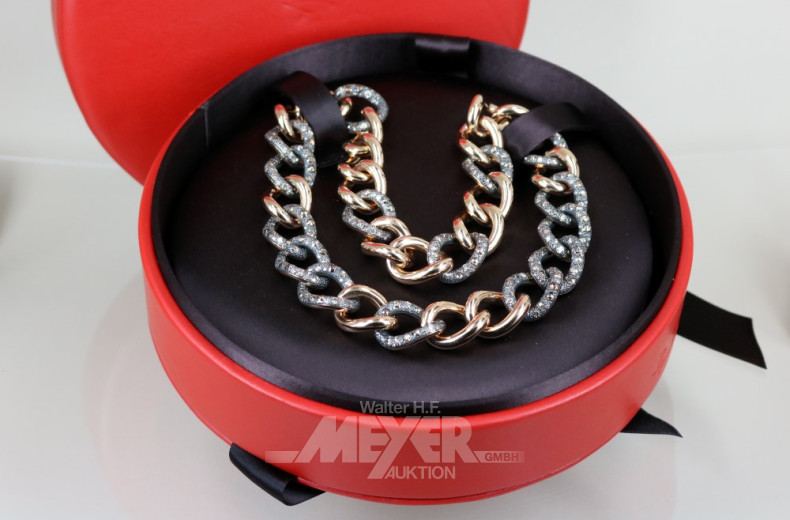 Gliederhalskette, 750er Roségold,