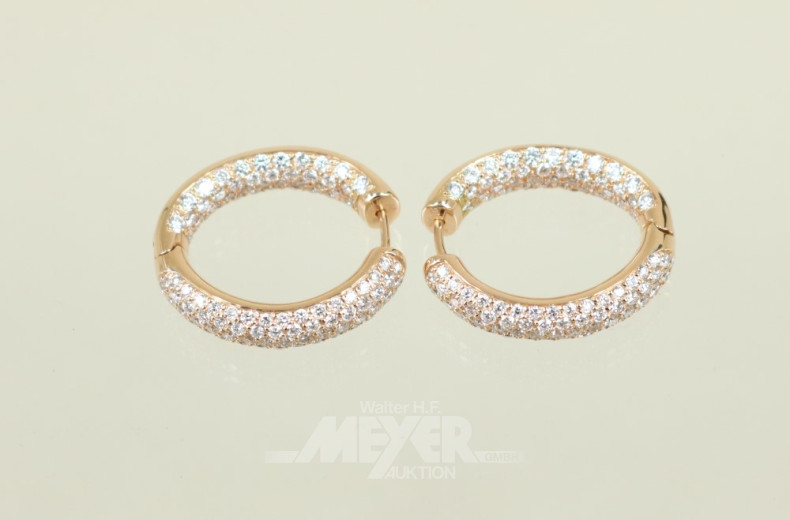 Paar Creolen, 750er GG, vorn und innen