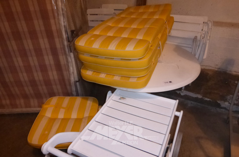 runder Gartentisch, Kunststoff