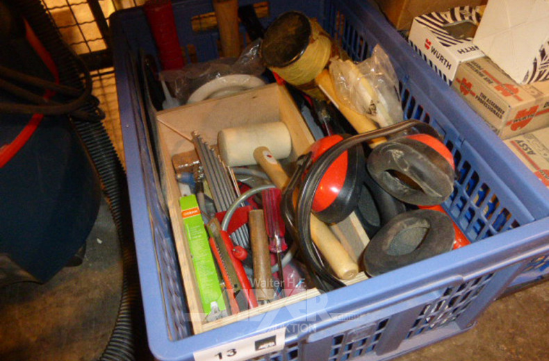 Posten Handwerkzeug, Gehörschutz, etc.,