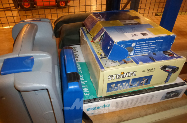 Personenwaage, Heißluftgebläse, Dremel