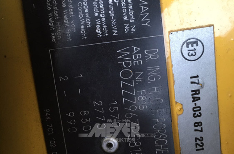 PORSCHE 968 CS - Clubsport COUPE, gelb